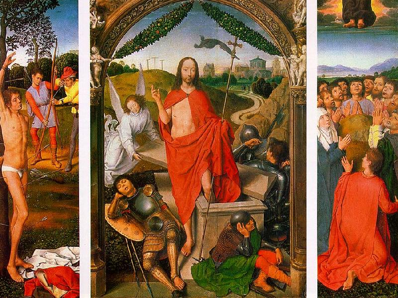Hans Memling Resurrection Triptych Germany oil painting art